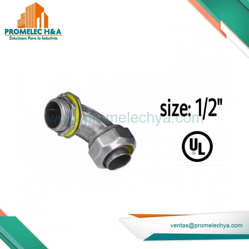 CONECTOR CURVO HERMETICO 1/2´´