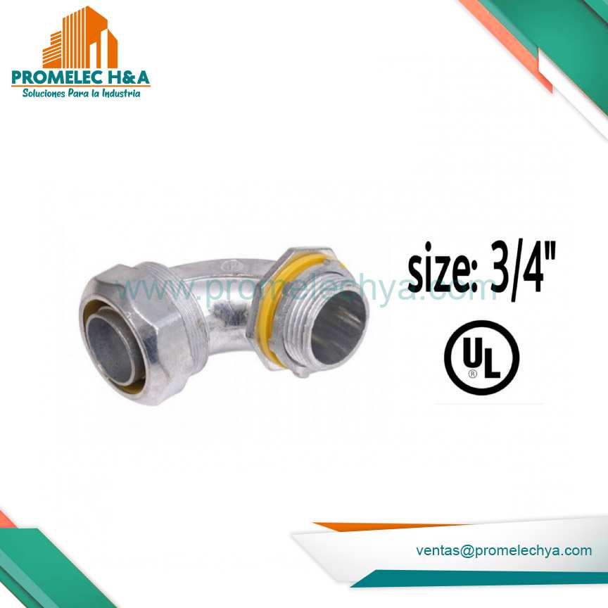 CONECTOR CURVO HERMETICO 3/4´´
