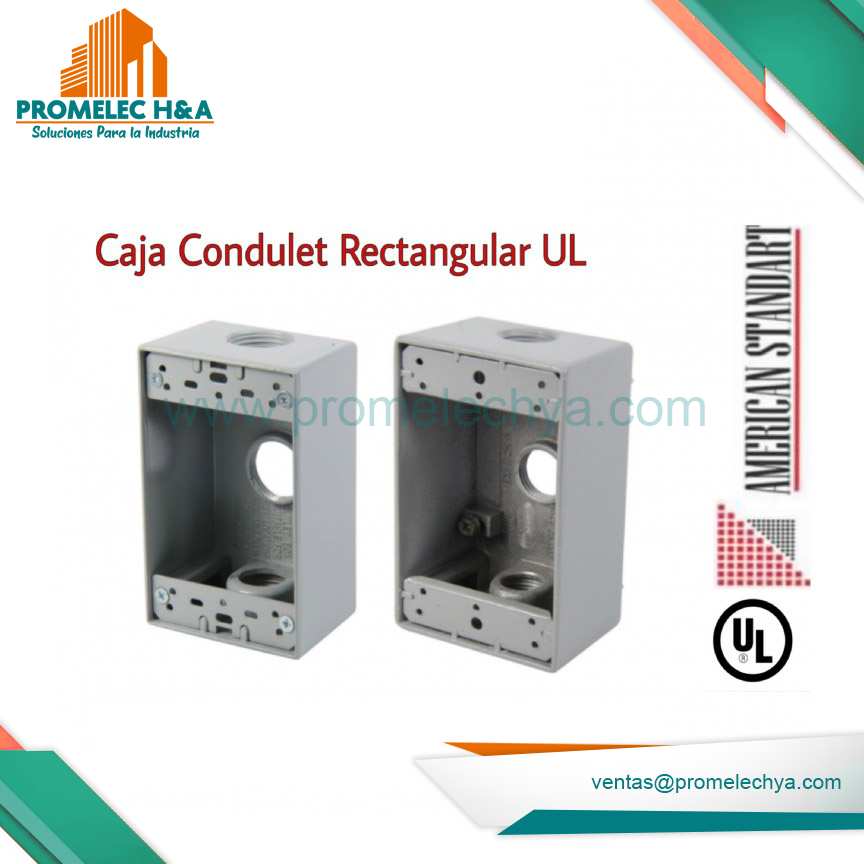 CAJA CONDULET RECTANGULAR UL 1´´