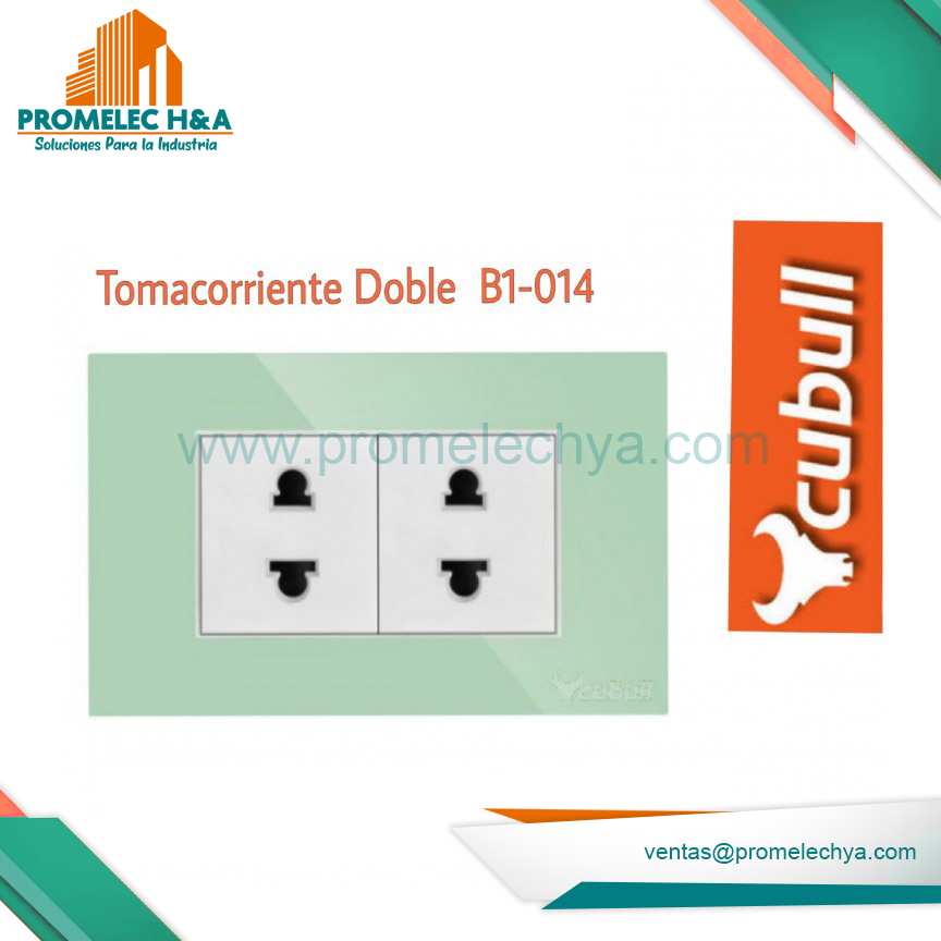 TOMACORRIENTE DOBLE B1 VERDE CUBULL