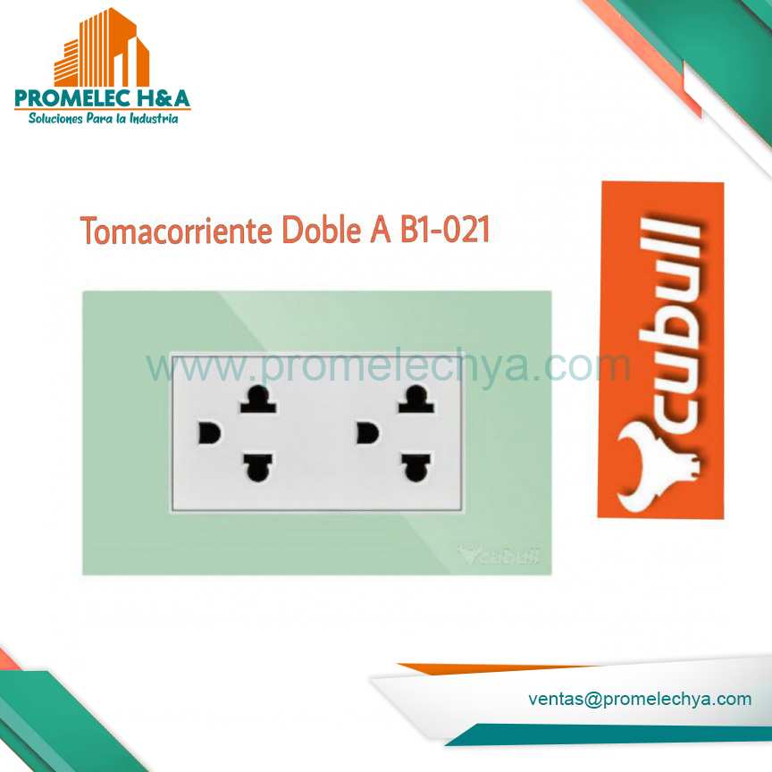 TOMACORRIENTE DOBLE L/T B1 VERDE  CUBULL