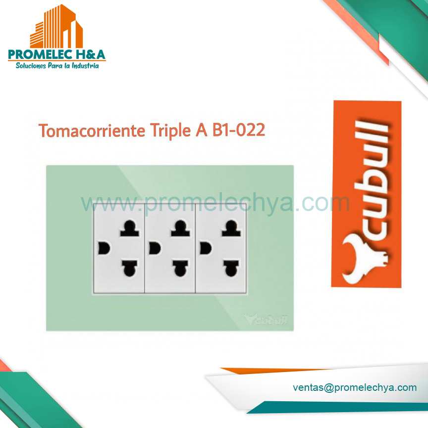 TOMACORRIENTE TRIPLE L/T B1 VERDE CUBULL
