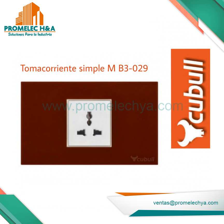 TOMACORRIENTE SIMPLE B3 GUINDA CUBULL