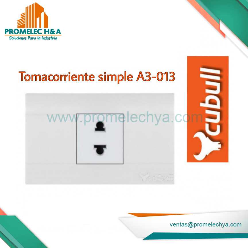 TOMACORRIENTE SIMPLE A3 BLANCO CUBULL