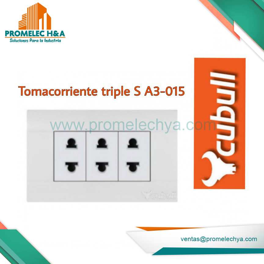 TOMACORRIENTE TRIPLE A3 BLANCO CUBULL