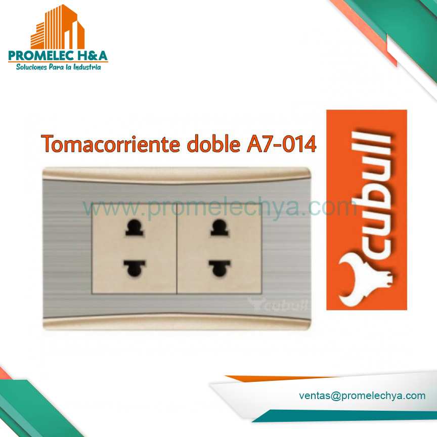 TOMACORRIENTE DOBLE A6 PLATEADO/ DORADO CUBULL