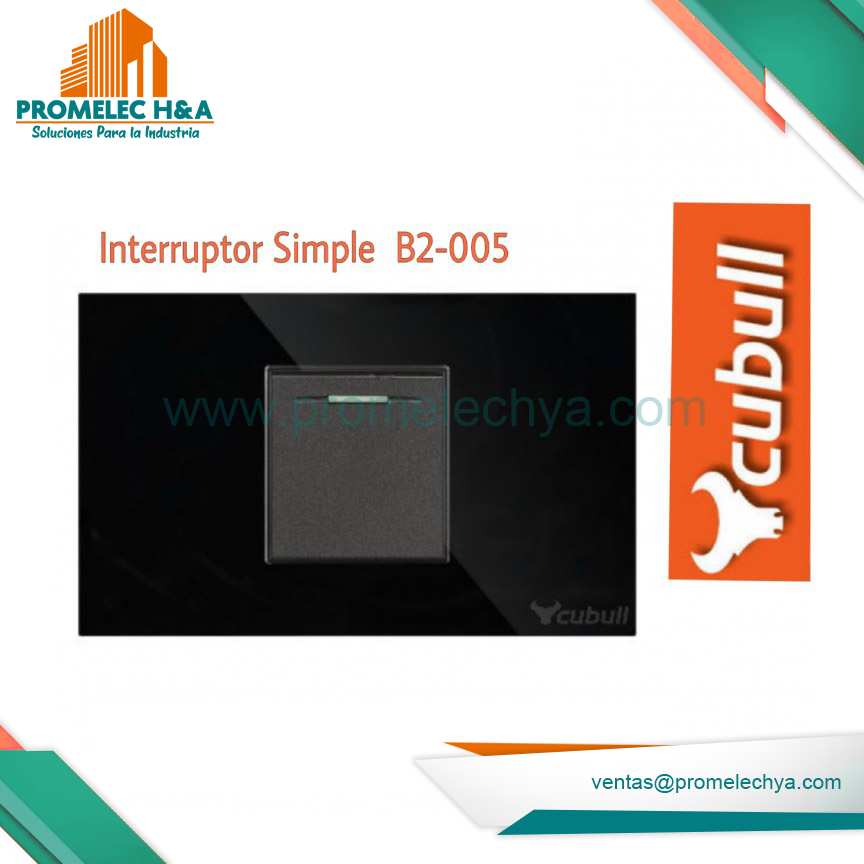 INTERRUPTOR SIMPLE B2 NEGRO CUBULL