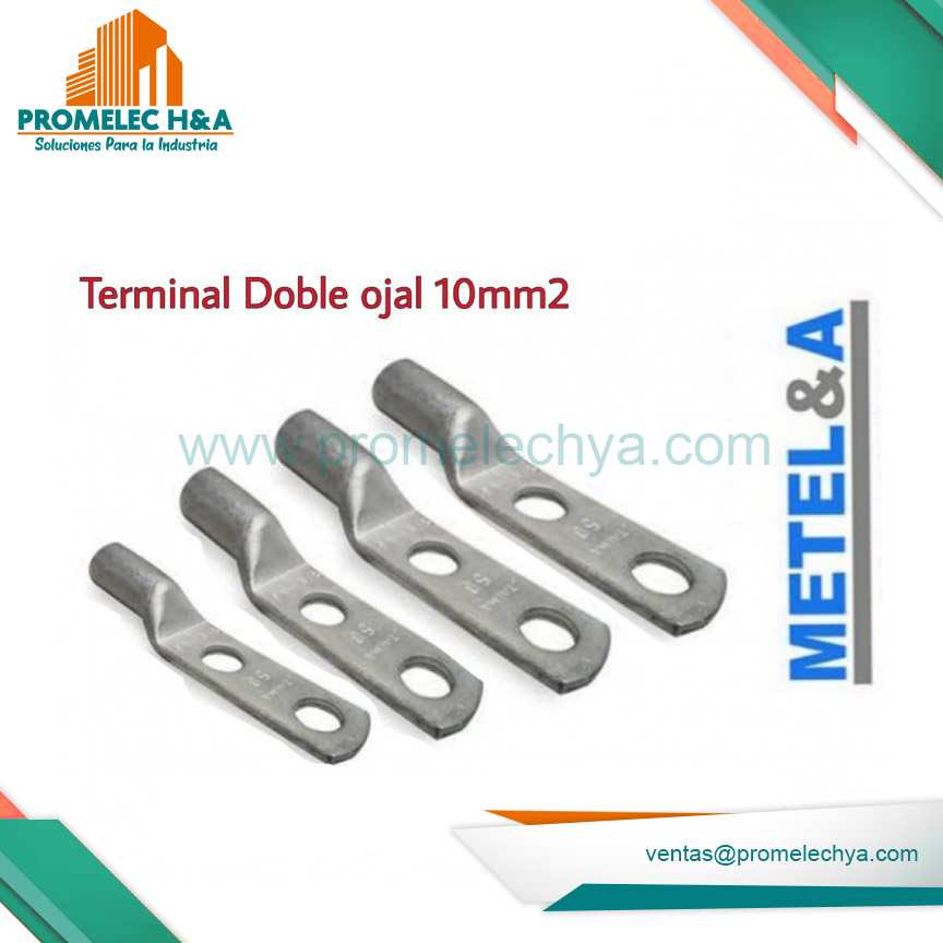 TERMINAL DOBLE OJAL COBRE ESTAÑADO