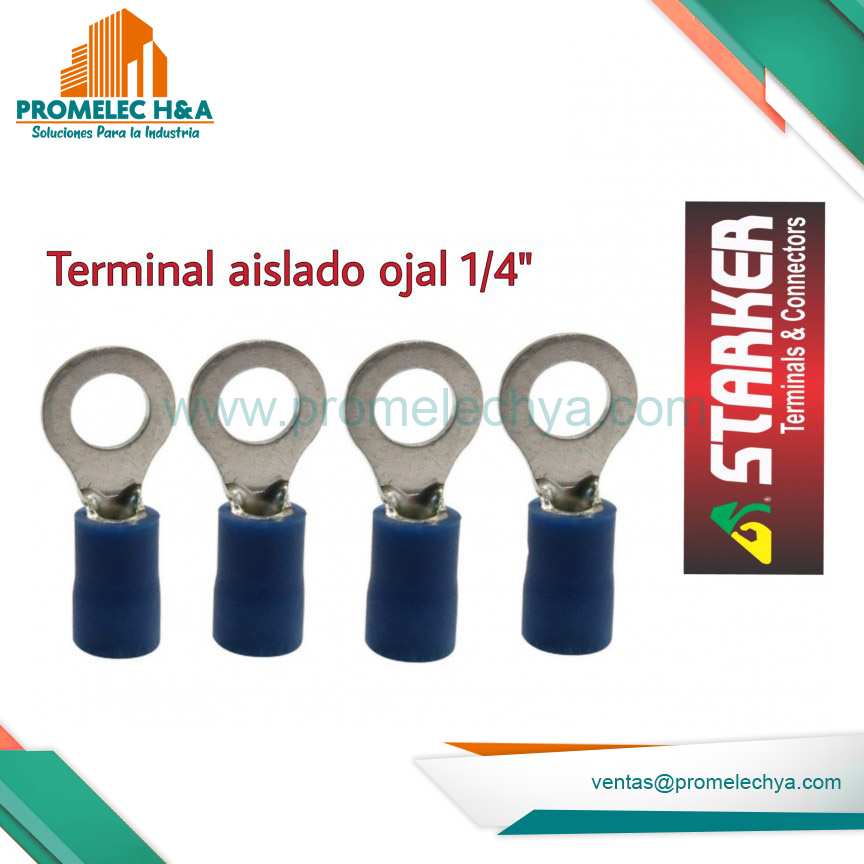 TERMINAL AISLADO TIPO OJAL AZUL 1/4