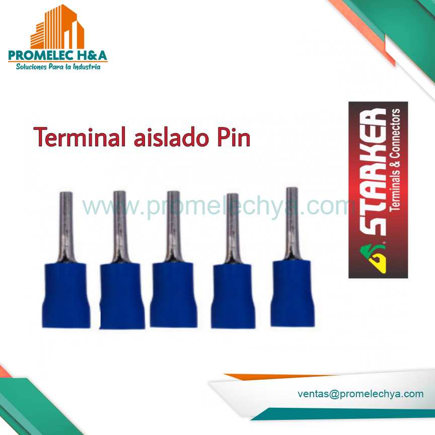 TERMINAL AISLADO TIPO PIN AZUL