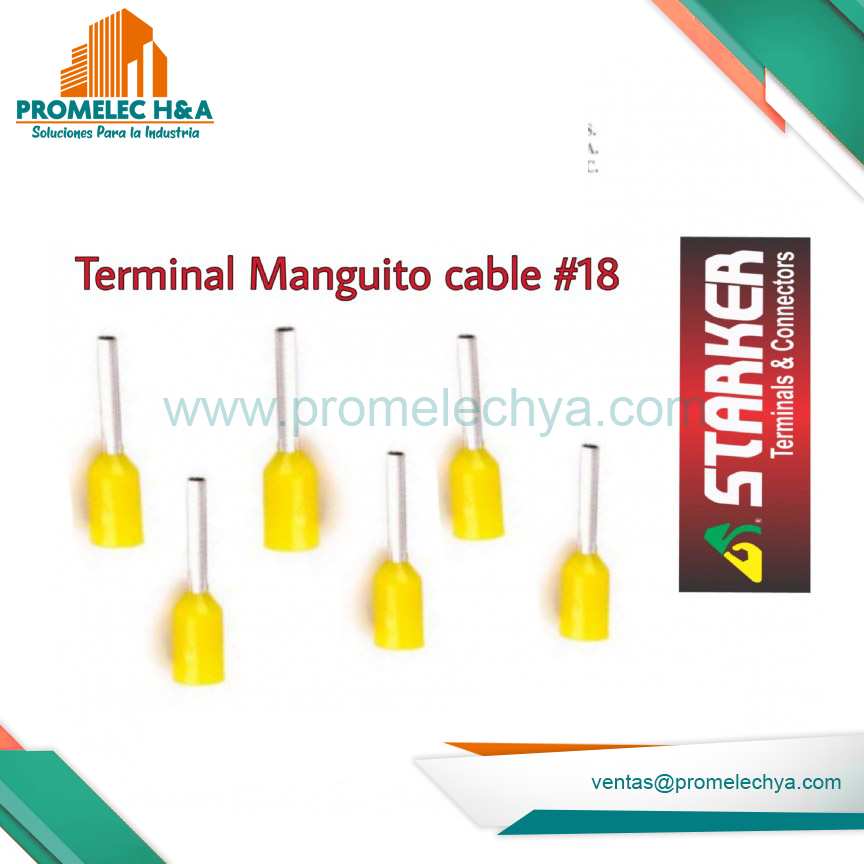 TERMINAL TUBULAR AMARILLO (18 AWG)