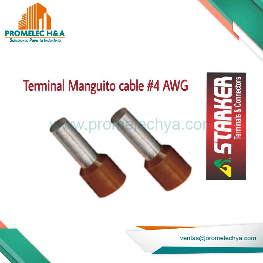 TERMINAL TUBULAR MARRON (4 AWG-25mm2)