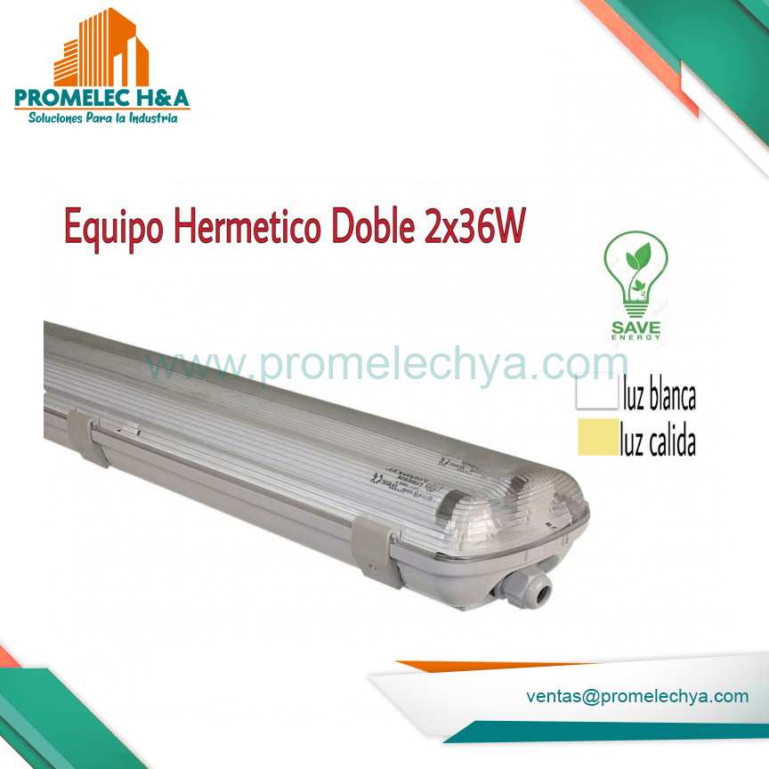 EQUIPO HERMETICO DOBLE 2x36W PHILIPS