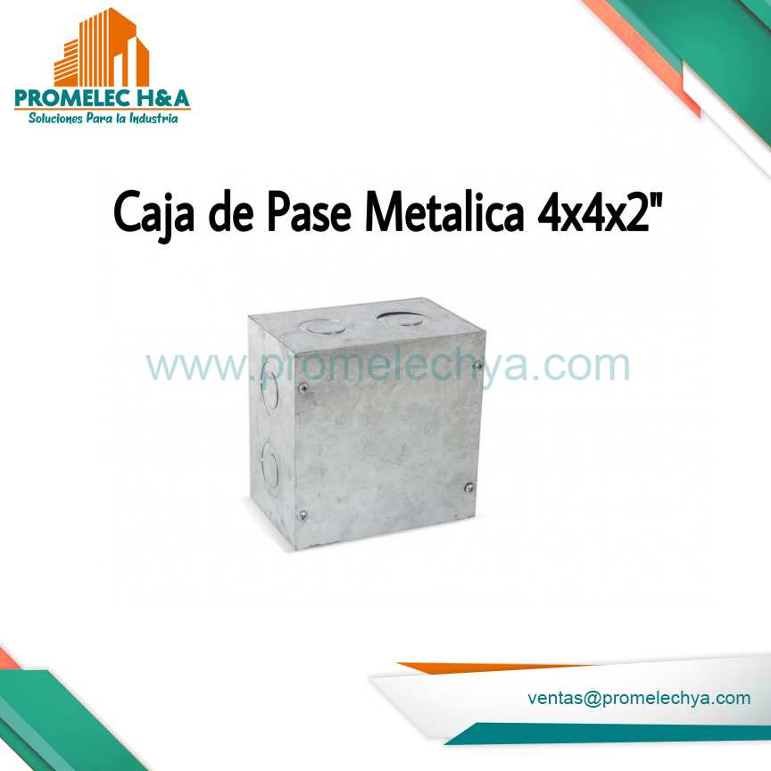 CAJA DE PASE METALICA  4x4x2´´