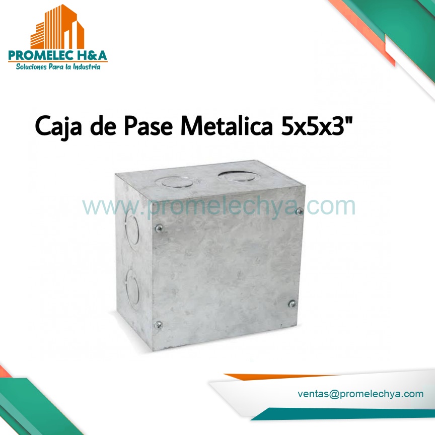 CAJA DE PASE METALICA  5x5x3´´