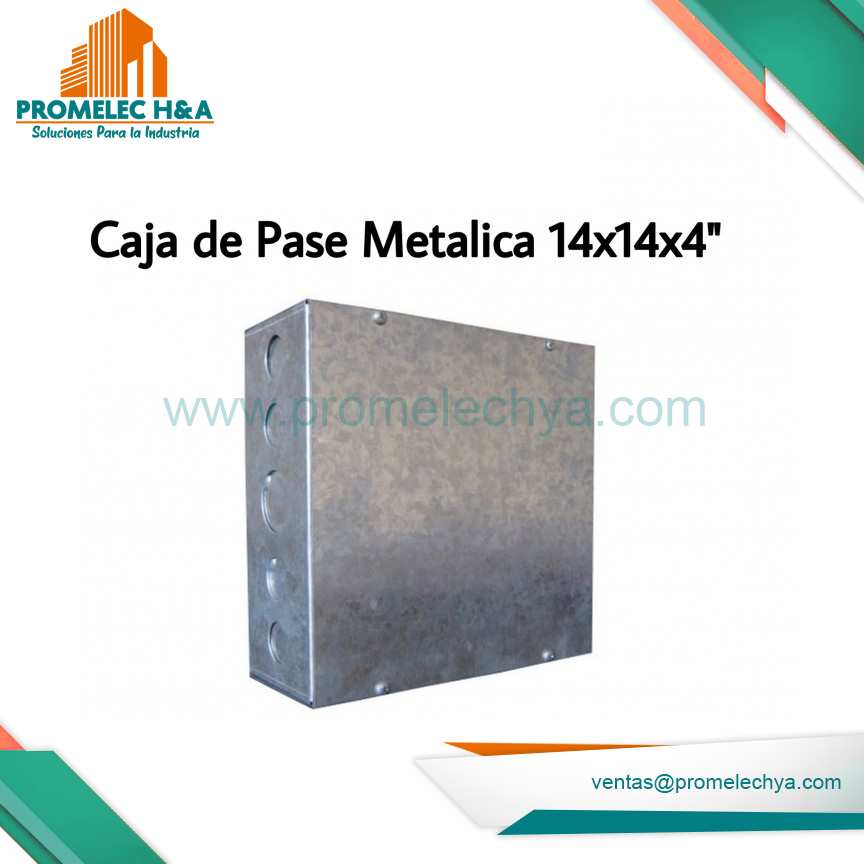 CAJA DE PASE METALICA  14x14x4´´