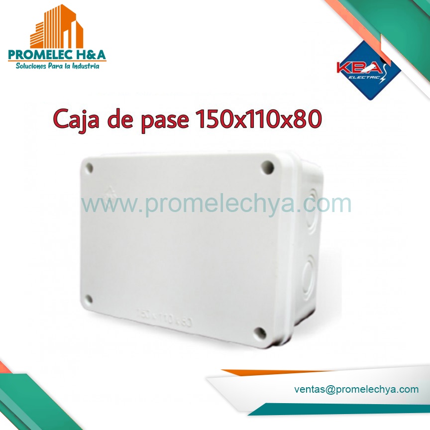 CAJA DE PASE PVC 150X110X80