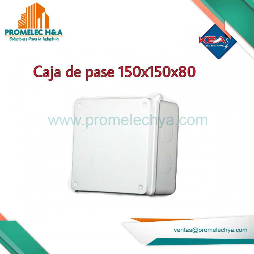CAJA DE PASE PVC 150X150X80