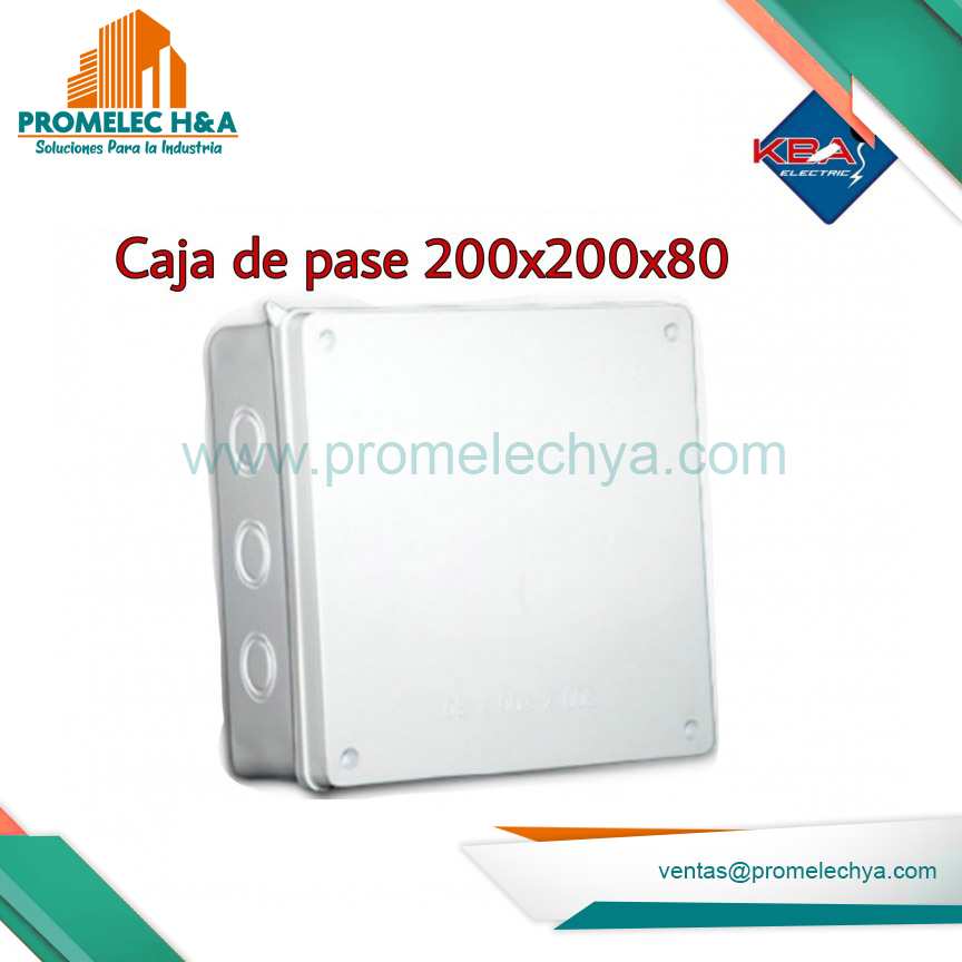 CAJA DE PASE PVC 200X200X80