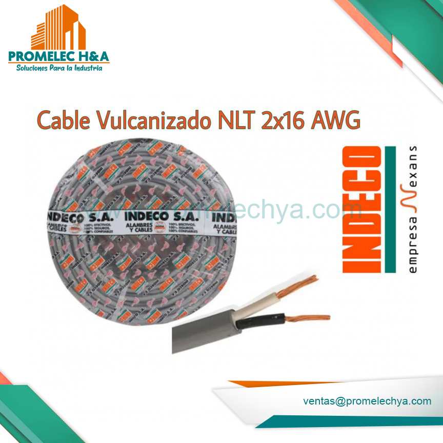 CABLE VULCANIZADO 2X16 AWG x 100M