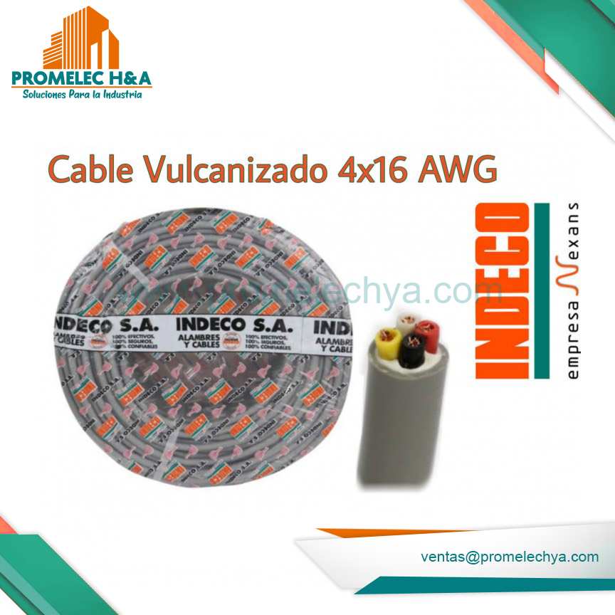 CABLE VULCANIZADO 4X16 AWG x 100M