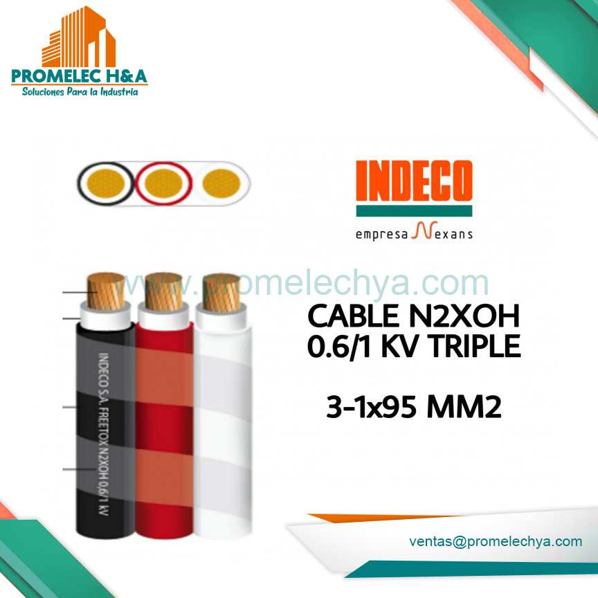CABLE N2XOH 0.6/1 KV TRIPLE - 95 MM2 - INDECO