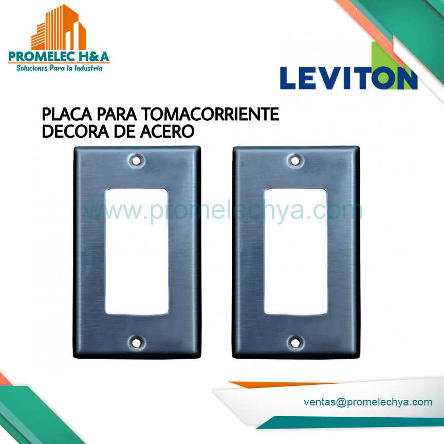 PLACA SIMPLE DECORA ACERO