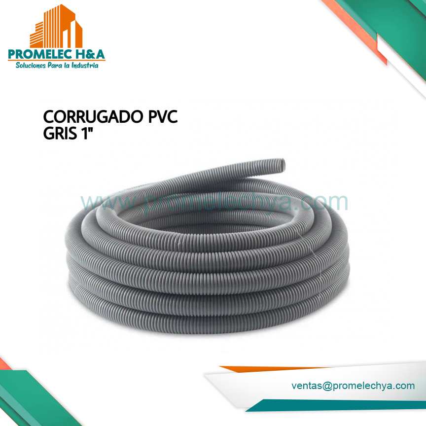 CORRUGADO PVC GRIS CERRADO 1´´ X50MT