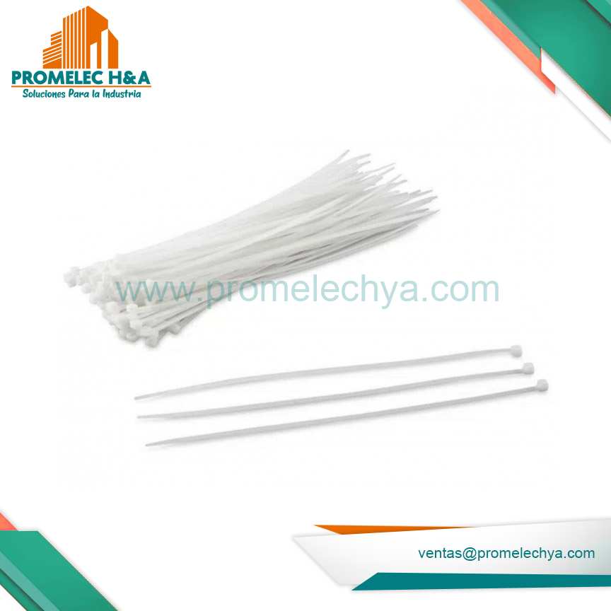 CINTILLO DE AMARRE 200x4.8mm BLANCO
